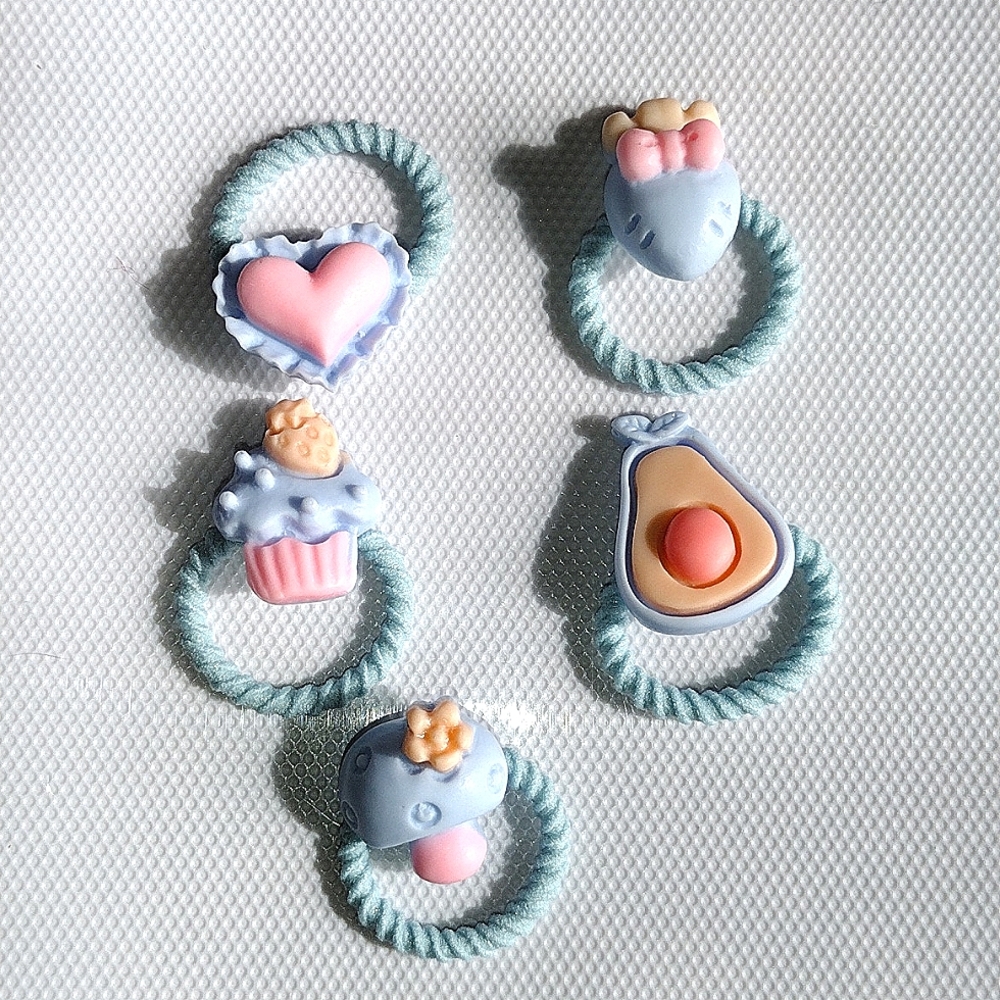 10pc "Dessert" Themed Hair Ties